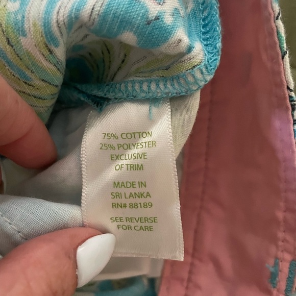 Lilly Pulitzer Vintage Originals Blue Jungle Chinos, Size 2 - Picture 7 of 8
